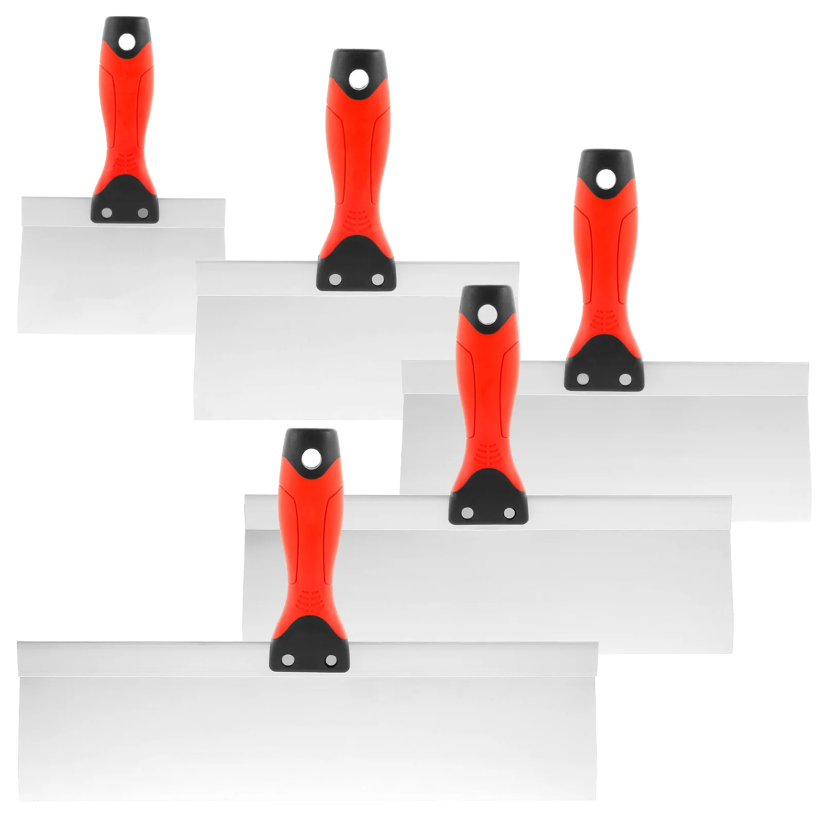 

5Pcs Putty Cutter Stainless Steel Putty Scraper Ergonomic Portable Paint Scraper Tool with Hammer End for Applying Plaster