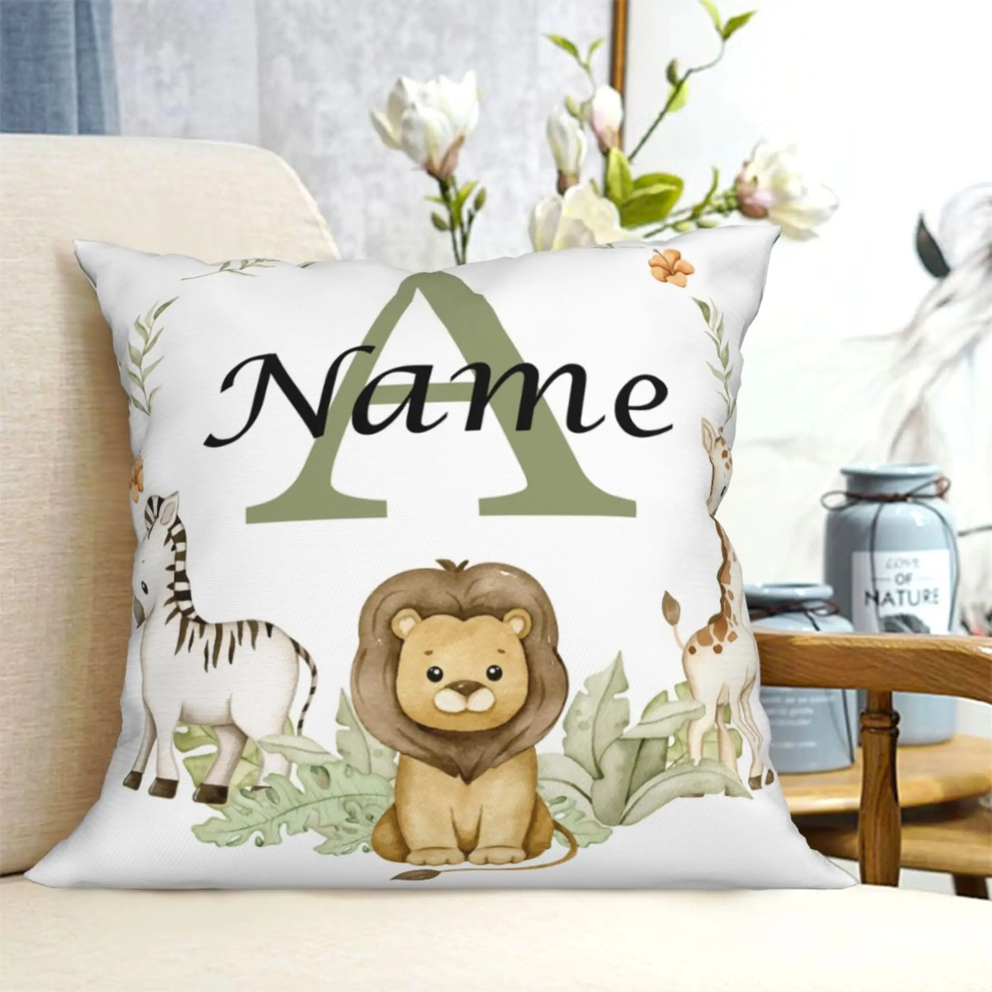 Personalized Animal-Themed Pillowcase for Kids' Birthday & Bedroom Decor