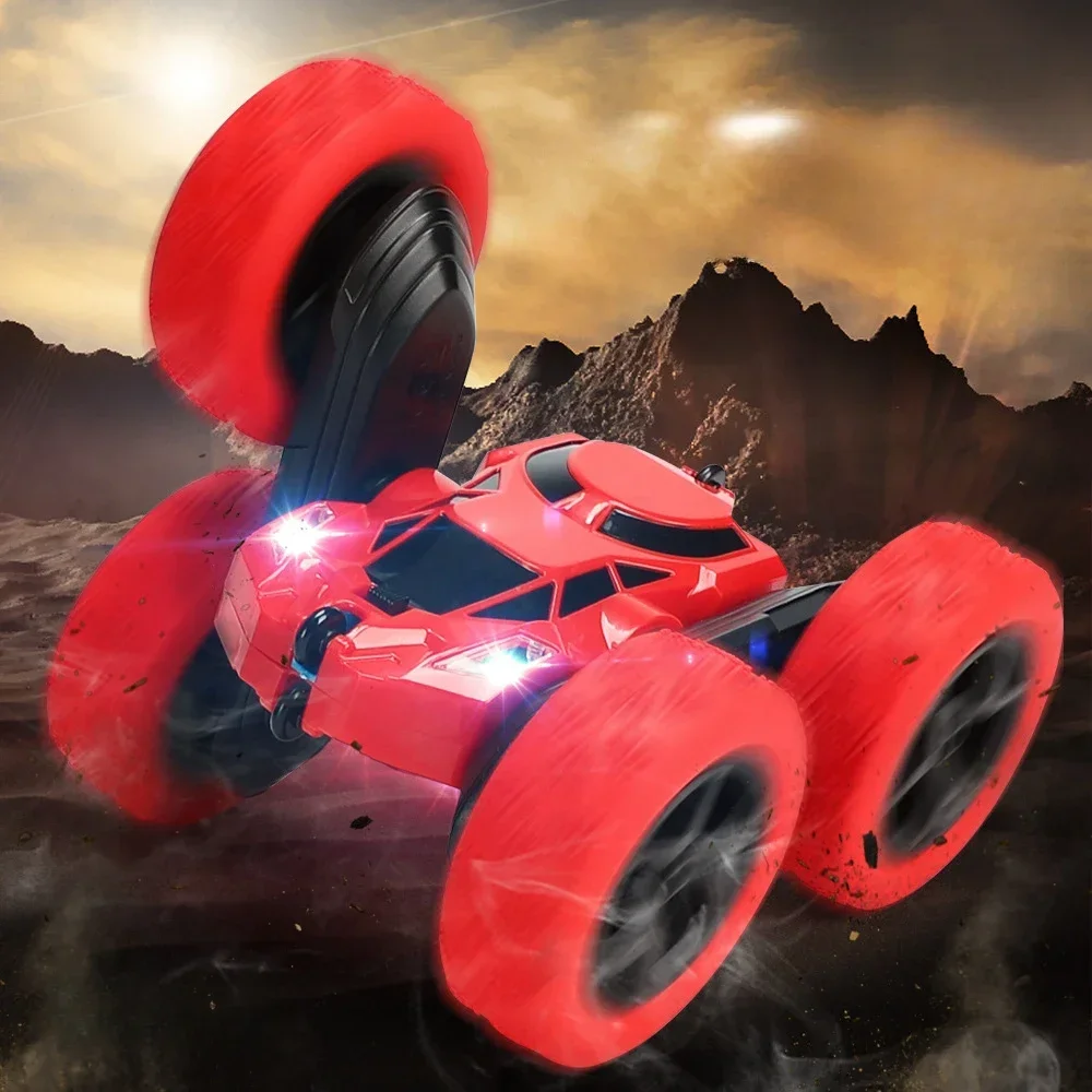 RC Stunt Car Children Double Sided Flip Remote Control 360 Rotation with Lights Off Road Drift RC Car Gifts for Kids Adults Boys