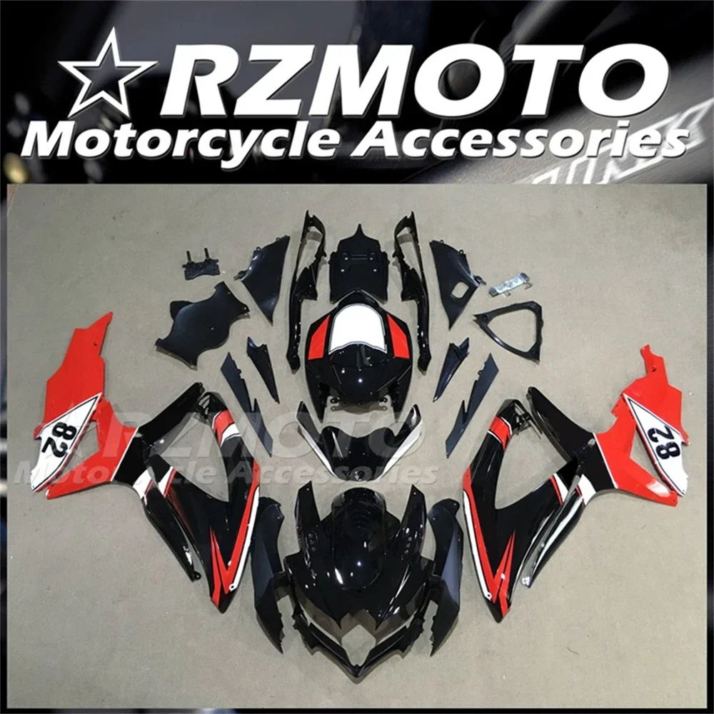 

ABS Мотоциклетный комплект для Suzuki, набор для карикатуры, красный и черный, GSXR600, GSXR750, 08, 09, 10, K8, GSXR 600, 750, 2