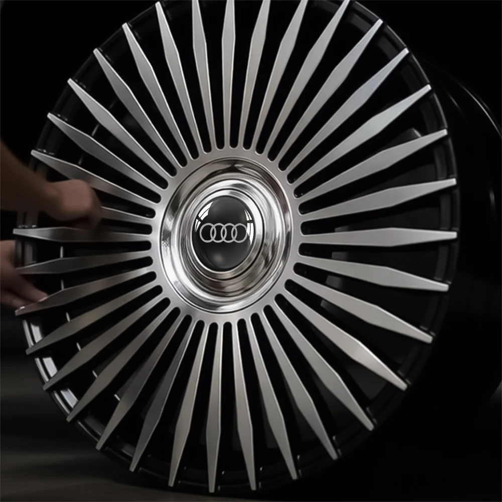 4개 183mm 자동차 휠 센터 허브캡 엠블럼 플로팅 휠 센터 캡 액세서리 (아우디 S라인 A5 B7 A1 A6 C6 Q3 Q5 A3 A4 B8 8P 용)
