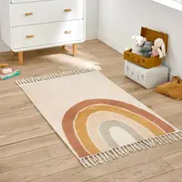 Plush Bedroom Rugs,Rainbow Fluffy Carpet Living Room With Tassels,Soft Hairy Nursery Play Mat For Children,Shaggy Baby Rugs, 1