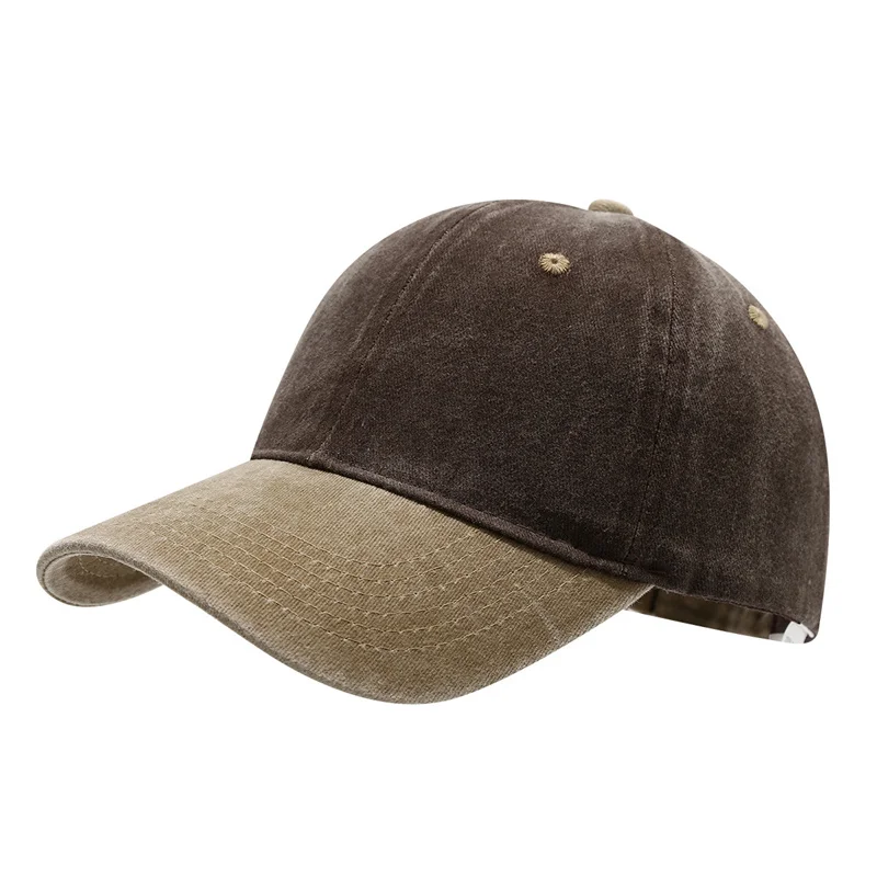 Unisex Vielseitige farblich passende gewaschene Baseballmütze Männer und Frauen Casual Sport Light Plate Cap Frühling Sommer Snapback Sonnenhüte – Detail 28