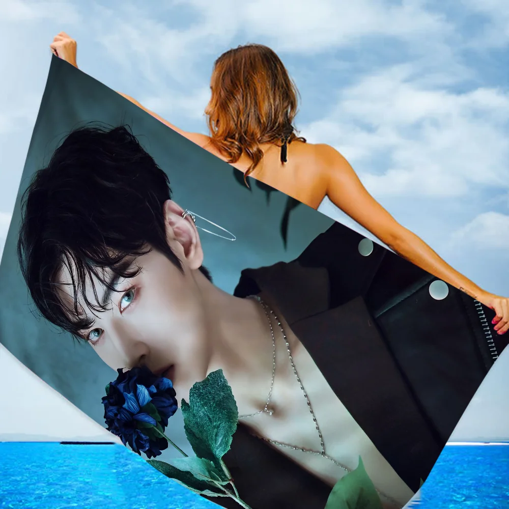 Korea Cha Eun Woo Towel Microfiber Beach Towel Absorbent Quick dry Soft Yoga Swimming Resort Mountain Climbing Towel 5