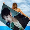 Korea Cha Eun Woo Towel Microfiber Beach Towel Absorbent Quick dry Soft Yoga Swimming Resort Mountain Climbing Towel 5