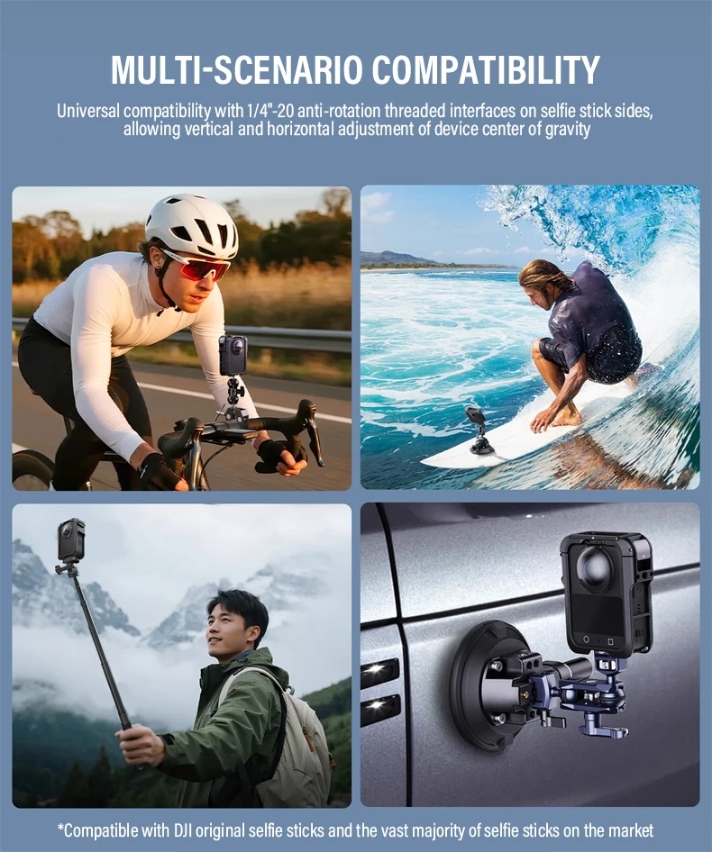 For DJI Osmo 360 Camera Accessories Metal Rabbit Cage Aluminum Expansion Mount B