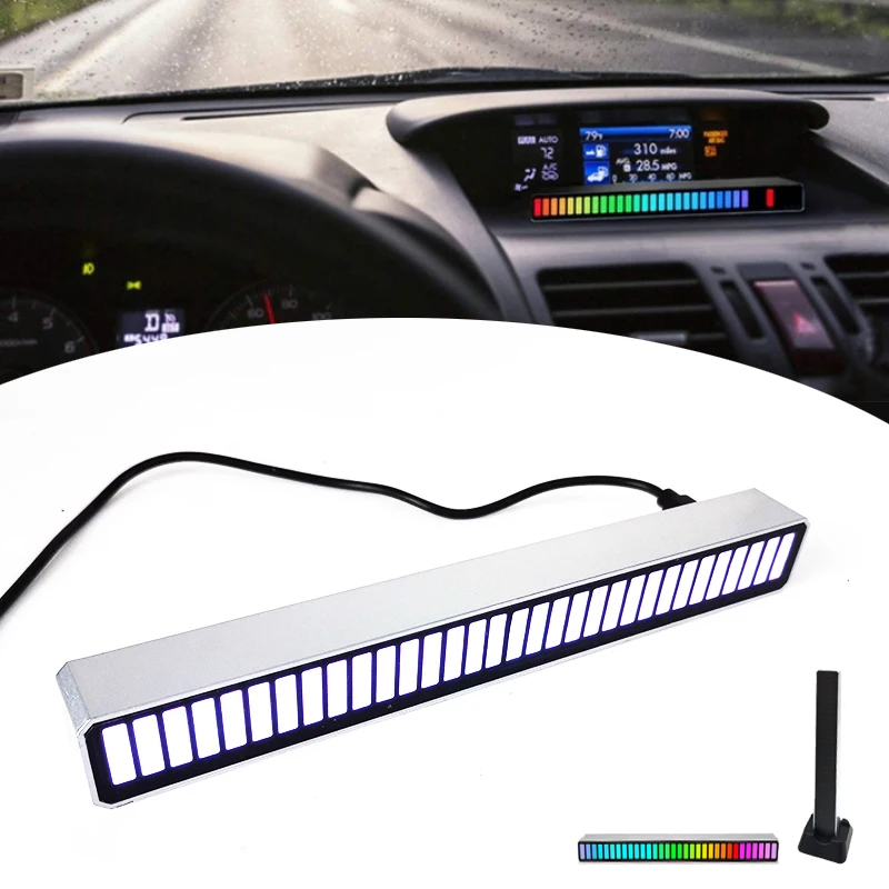 

RGB Voice-Activated Car Ambient Light with 32 LED 18 Colors Decoration Lamp