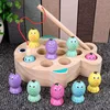 Wooden Fishing Game for Kids Montessori Educational Toy Set Magnetic Fishing Game Fine Motor Skill Training Early Learning Toys 3