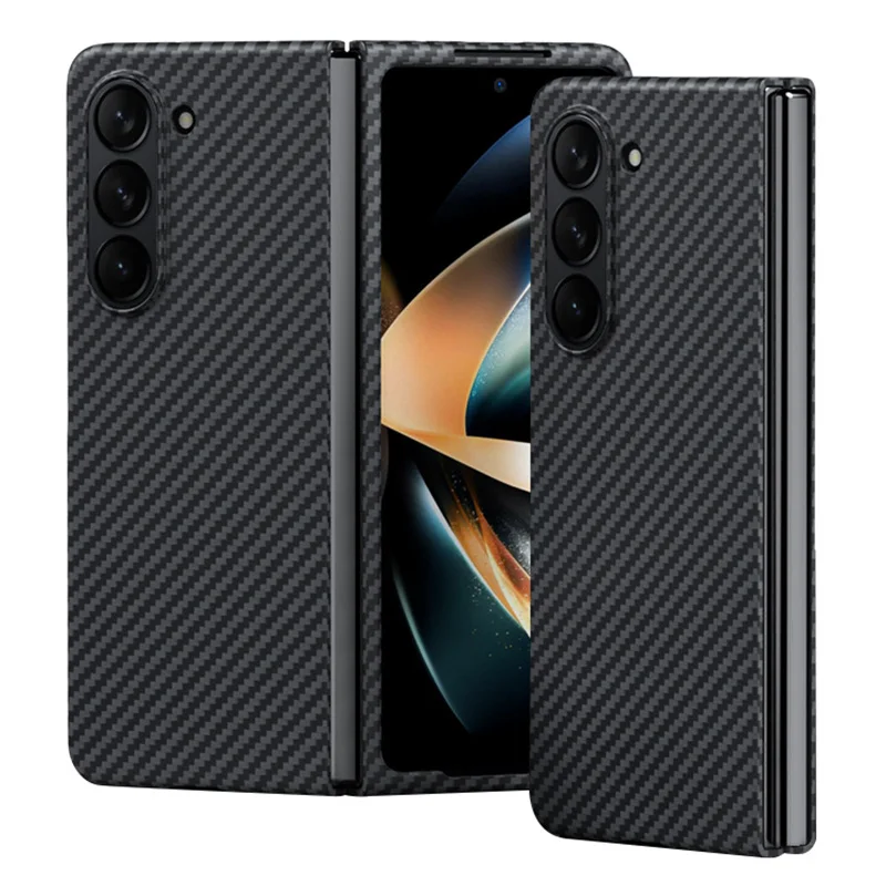 

Real Carbon Fiber Case for Samsung Galaxy Z Fold 5 Fold4 Luxury Aramid Fiber Shockproof Cover for Galaxy Z Fold 5 Case Capa