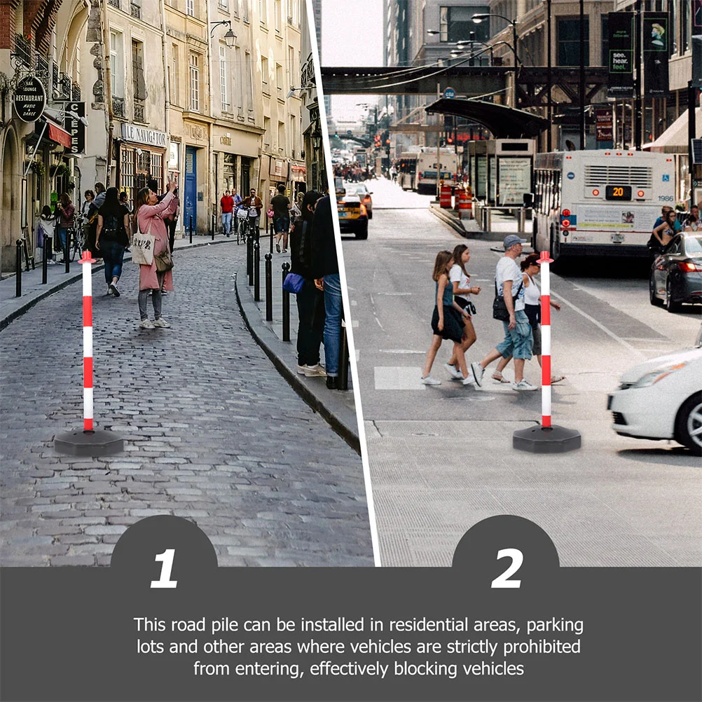 Movable Warning Column Traffic Pe Elastic Isolation Pile Anti-collision (red and White) 1pcs Garage Stop Sign Yellow Barrier or