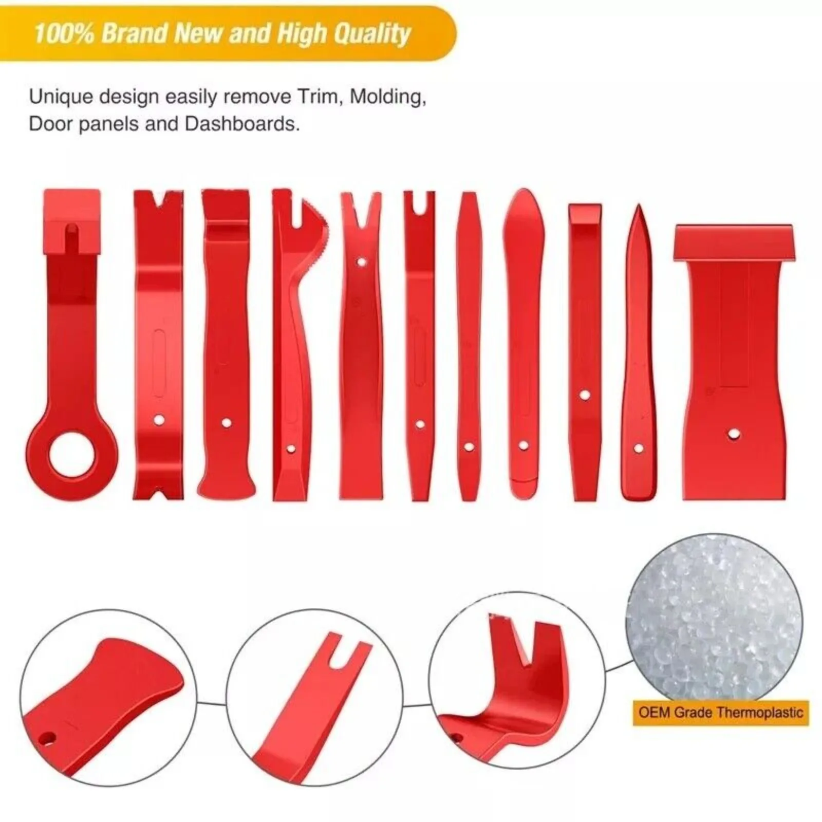 

100 Pcs Car Retainer Auto Fasteners Push Trim Plastic Clips Pin Rivet Bumper Kit