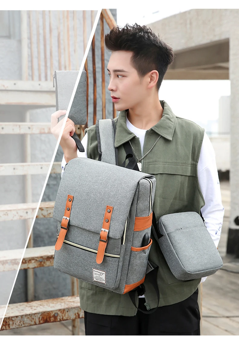 Travel Men 15 inch Laptop Backpack vacuum compression Backpack Business Large Capacity school Backpack expand outdoor backpack