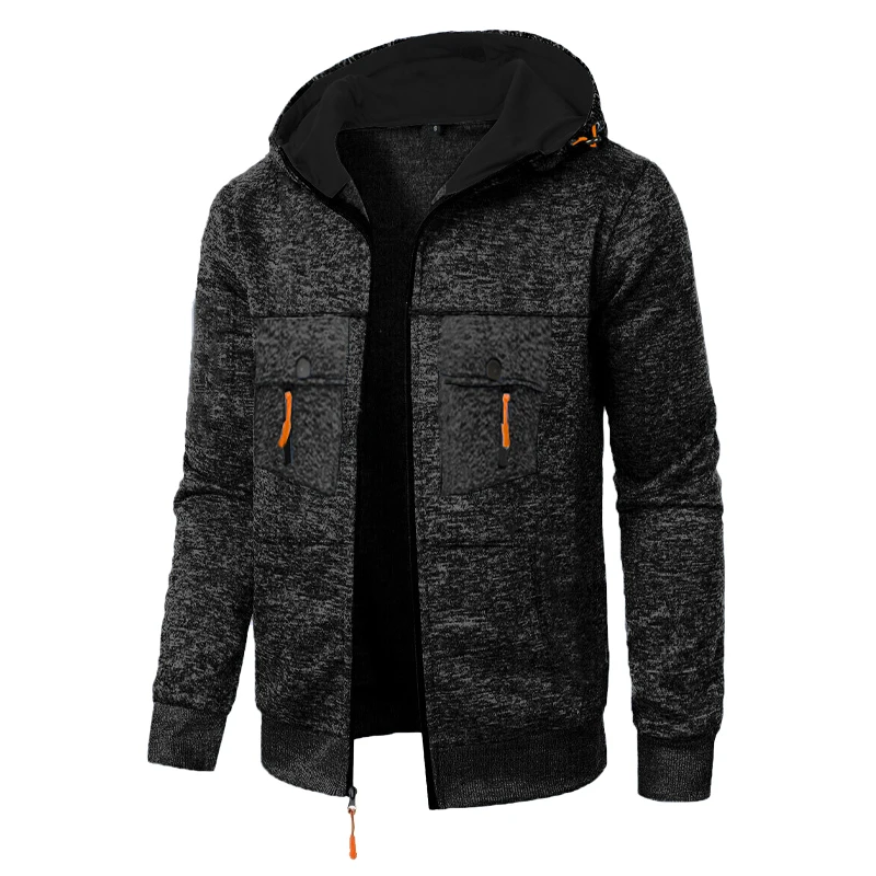 Animal Game Men's Casual Hoodie Jackets Zipper Sweatshirts for Men Oversize Coats Winter Warm Work Tracksuit Men Zip Up Hoodies