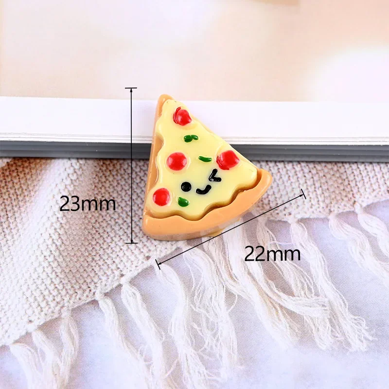 Hand-painted Resin Imitation Mini Pizza Hamburger Flat Back Miniature Pattern Applique 10pcs DIY Scrapbook Craft Decoration ornament crafts,resin ornaments,miniature ornament,resin crafts