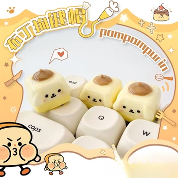 Keycap ESC Kawaii Pompompurin (Pudding Dog) - Tasti Personalizzati Artigianali per Tastiera Meccanica, Adorabile Accessorio da Scrivania, Regalo