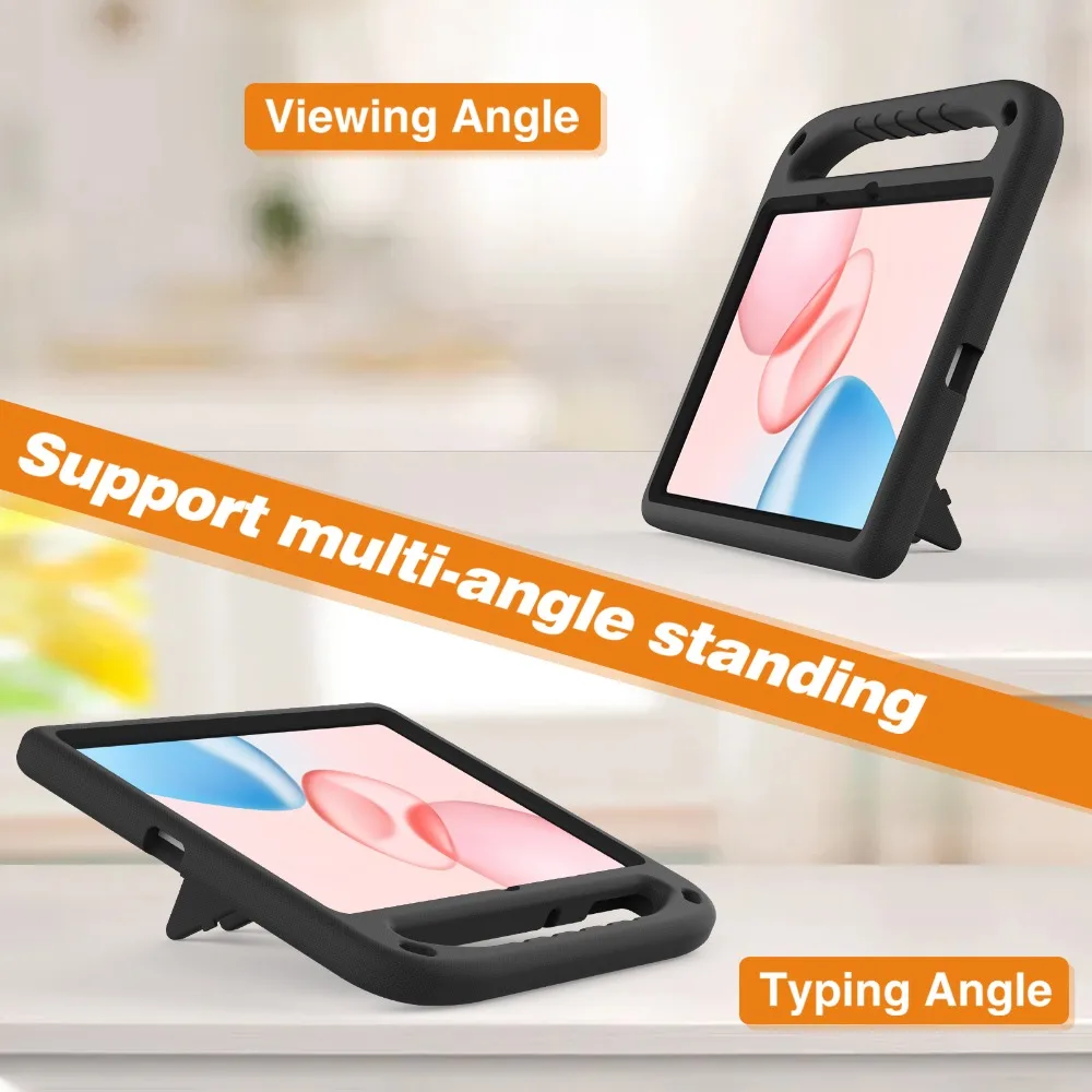 Children's Shockproof EVA Tablet Case with Kickstand - Non-toxic, Full Body Protection Cover