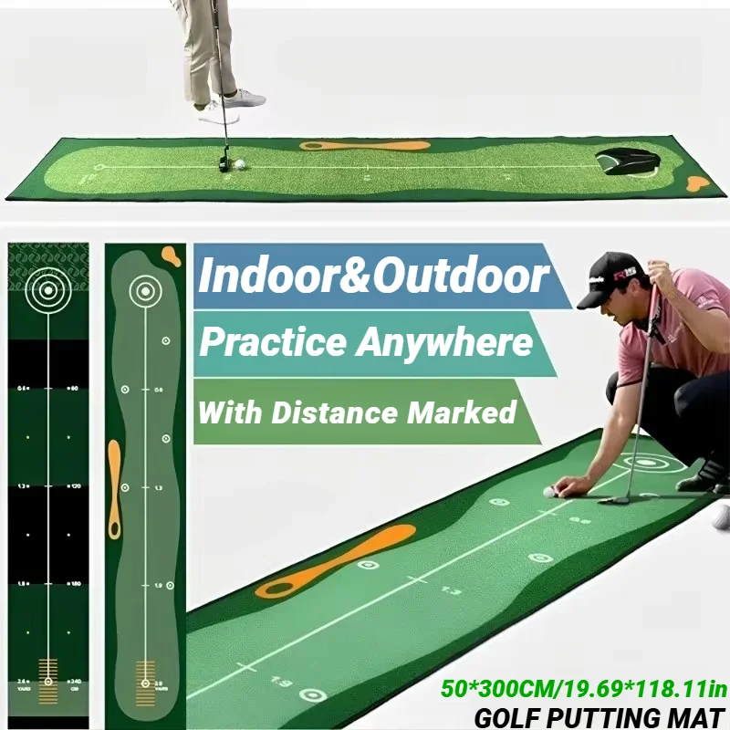 Golf Putting Green Mat 50X300CM Indoor Outdoor Equipment For Home Office Mini Training Practice golf putting mat