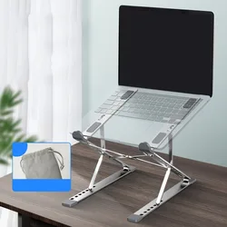 Folding Adjustable Aluminum Laptop Stand with Heat Dissipation (N8-silver)