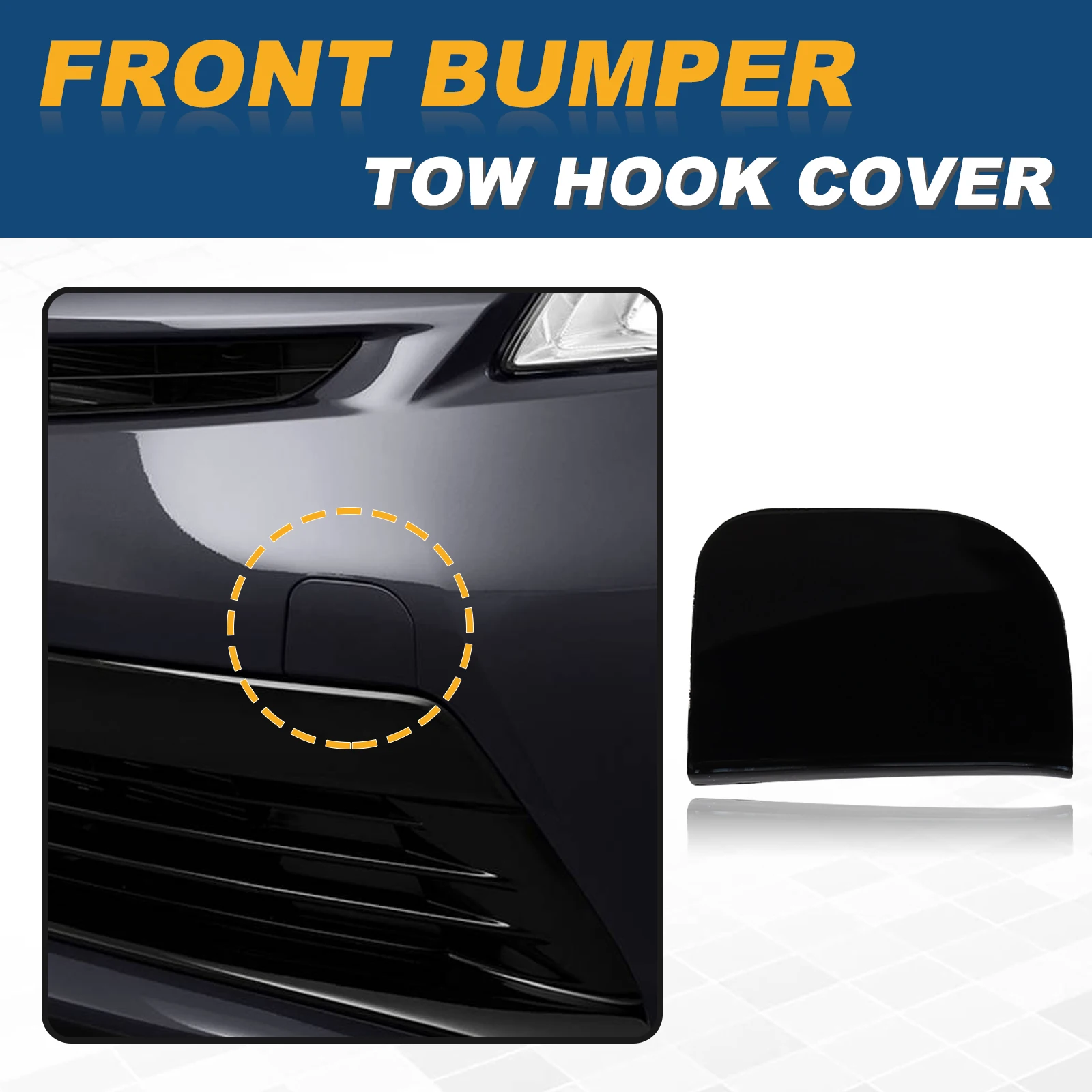 Front Bumper Tow Hook Cap Towing Eye Cover For Toyota Prius XW30 2012 2013 2014 2015 52128-47907 52128-47908 Car Accessories