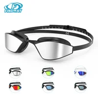 Findway Adult Swimming Goggles UV Protection Soft Silicone Nose Pad Replaceable Anti-Fog Leakproof Men Women Swimming Glasses 1