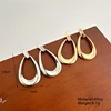 Boucles d'oreilles pendantes en acier inoxydable pour femmes, style vintage, géométriques exagérées, pour fêtes, mariages, cadeaux