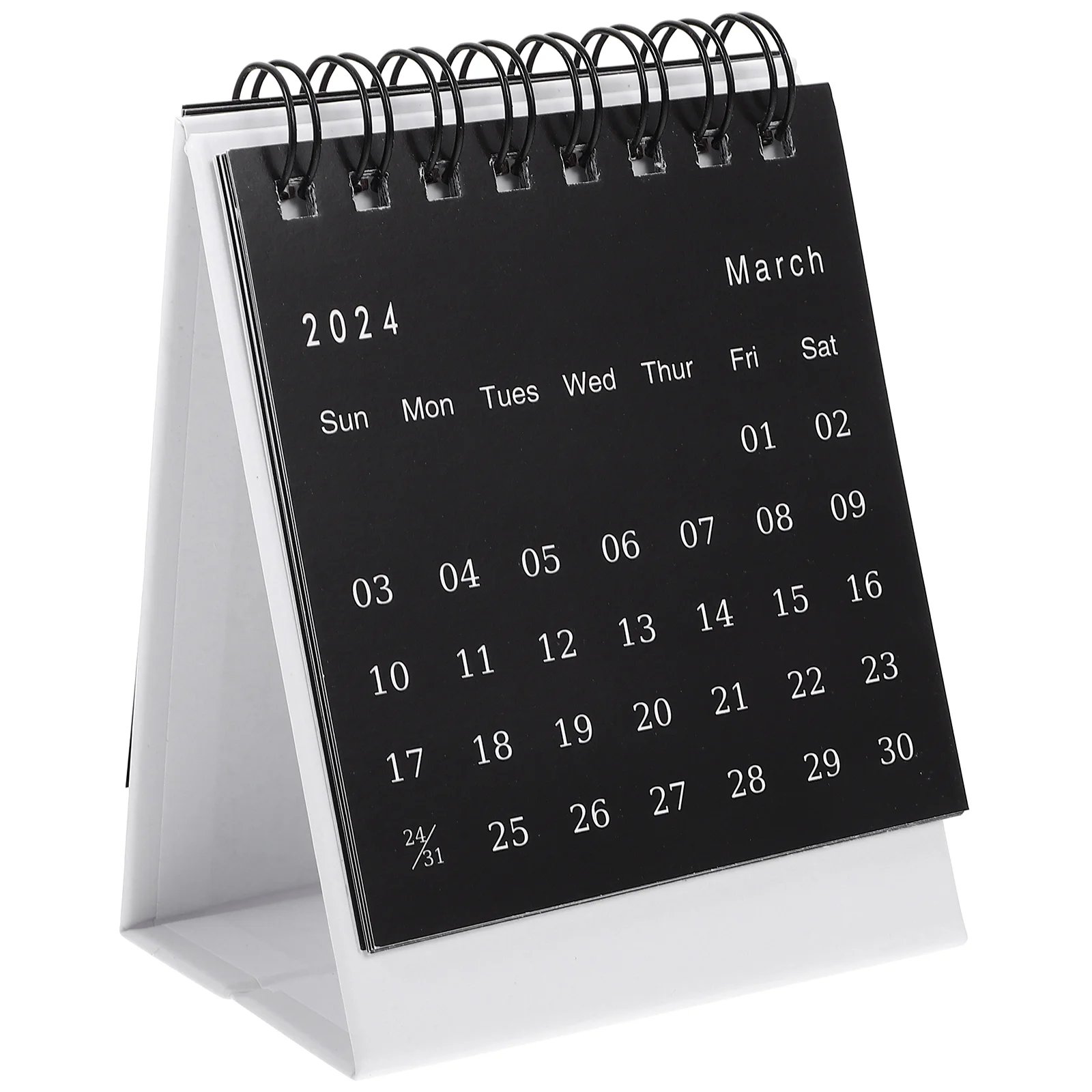 

Small Desk Calendar 2023-2024 Standing Flip Mini Full English Desktop Ornaments