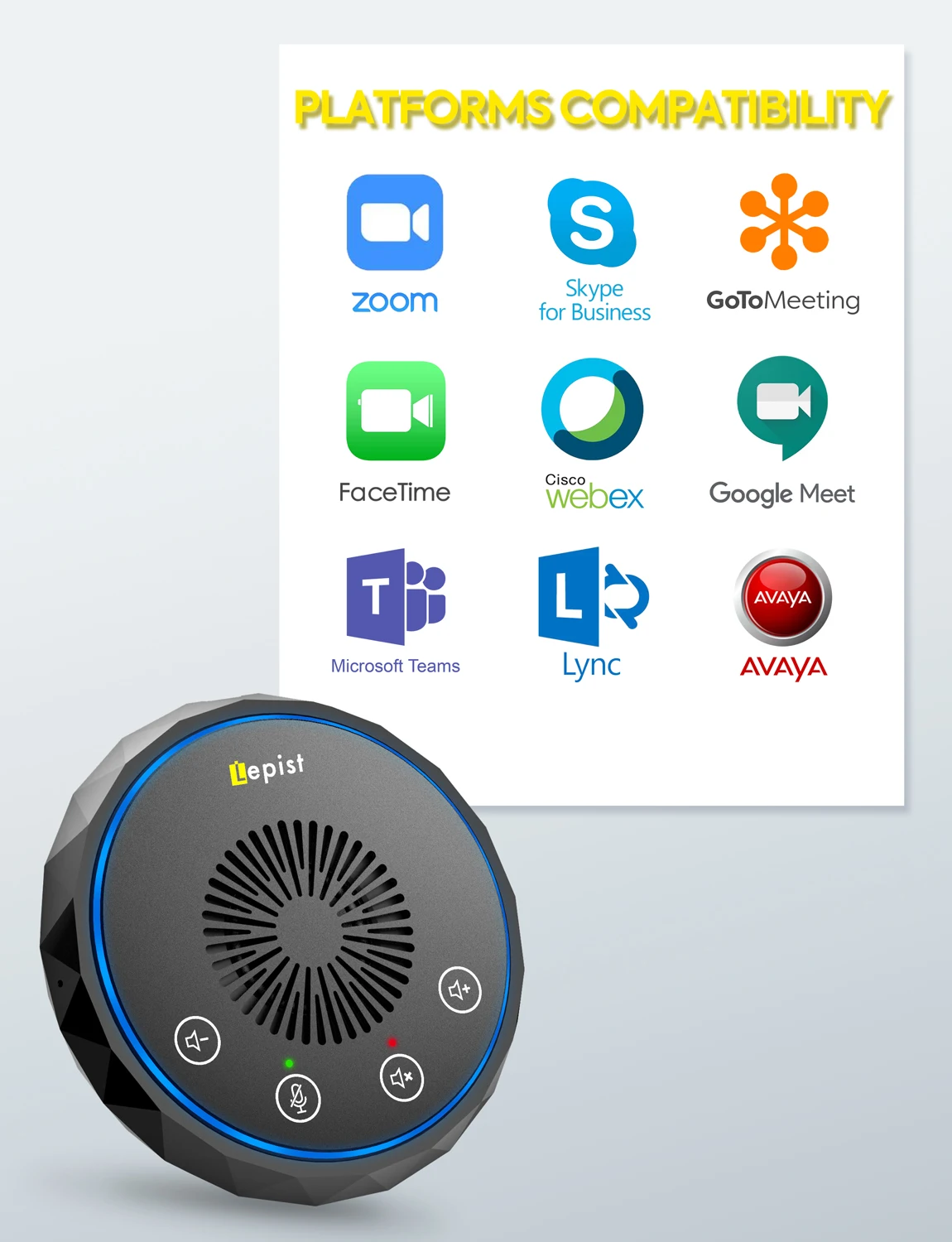 USB&Type-C 스피커폰 스피커 마이크, 터치 버튼 360 °   회의용 무지향성 픽업 Skype Zoom 컴퓨터 마이크