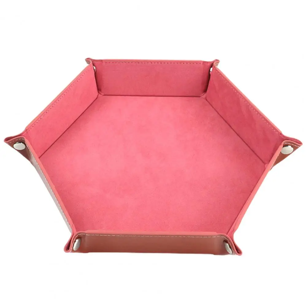 Storage tray Bamboo organizer tray Jewelry storage tray Storage Tray Foldable Large Capacity Faux Leather Assorted Dice Shape Organizer Holder Household Supplies