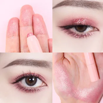 하이라이터 아이섀도우 펜슬, 다이아몬드 샤이니 글리터 라이너, 방수, 오래 지속되는 벨벳 아이섀도우, 메이크업 아이라이너 펜, 1PC