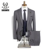 2024 DAROuomo Mens Suit terno Slim Fit Casual one button Fashion Grid Blazer Side Vent Jacket and Pant for Wedding Party DRV8237 1