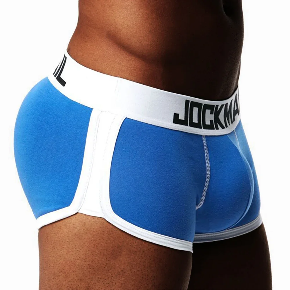 

Sexy Men Padded Enhance Underwear Cotton Buttocks Gay Underpant Penis Pouch Panties Push Up Butt Lifter Front Back Removable Pad