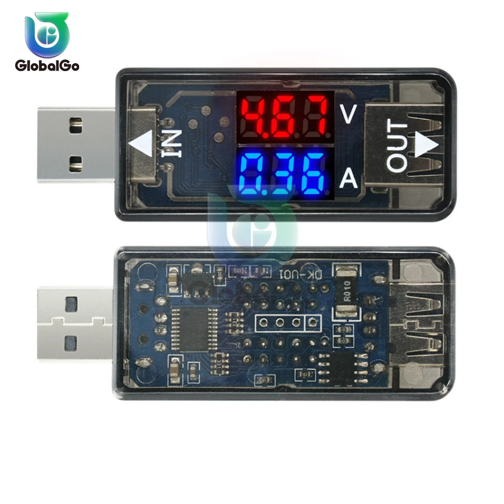 DualOutputUSBTesterDigitalVoltmeterAmmeterUSBChargerDoctor