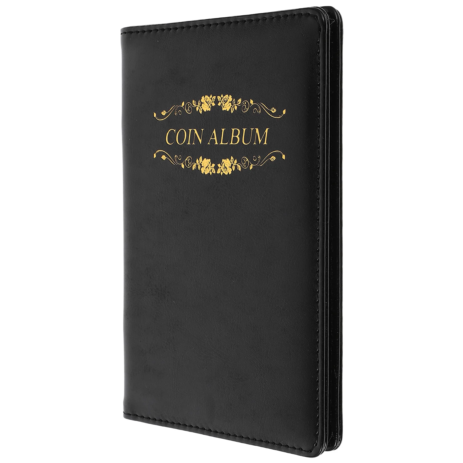 

Fine Coin Collection Book Commemorative Rose Black Photo Album Display Holder
