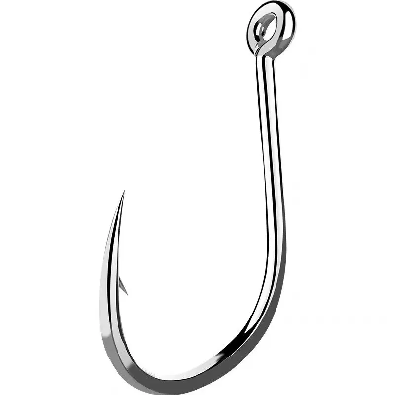 Saltwater Fishing Hooks Stainless Steel Fishing Hook Sea Offset Hook Carp  Fishing Soft Bait Hook Set Steel Wide Belly Crank Single Barbed Hooks Boxed