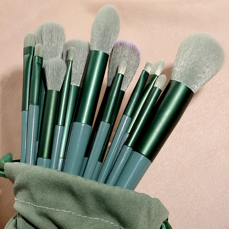 

13PCS Makeup Brushes Set Fluffy Soft for Beauty Cosmetics Foundation Blush Eyeshadow Kabuki Blending Makeup Brush Tools