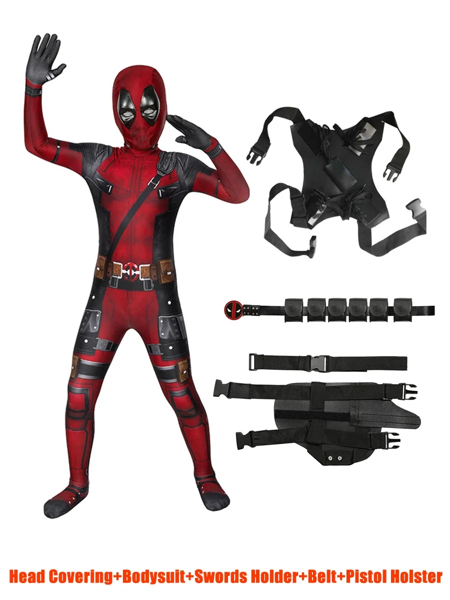 Adjustable Belt Kids Deadpool Belt Kids Adult Superhero Deadpool Cosplay  Costumes Bodysuit Belt, image size:900x1200