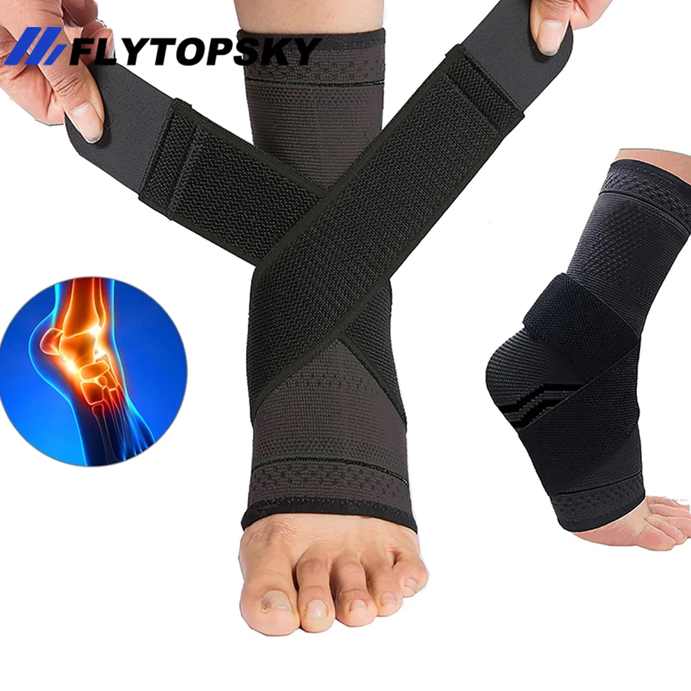 

1Pcs Compression Ankle Sleeve Brace Wrap Support, Breathable, Stabiling Ankle Support Strap, Prevent Re-injury, Reduce Swelling