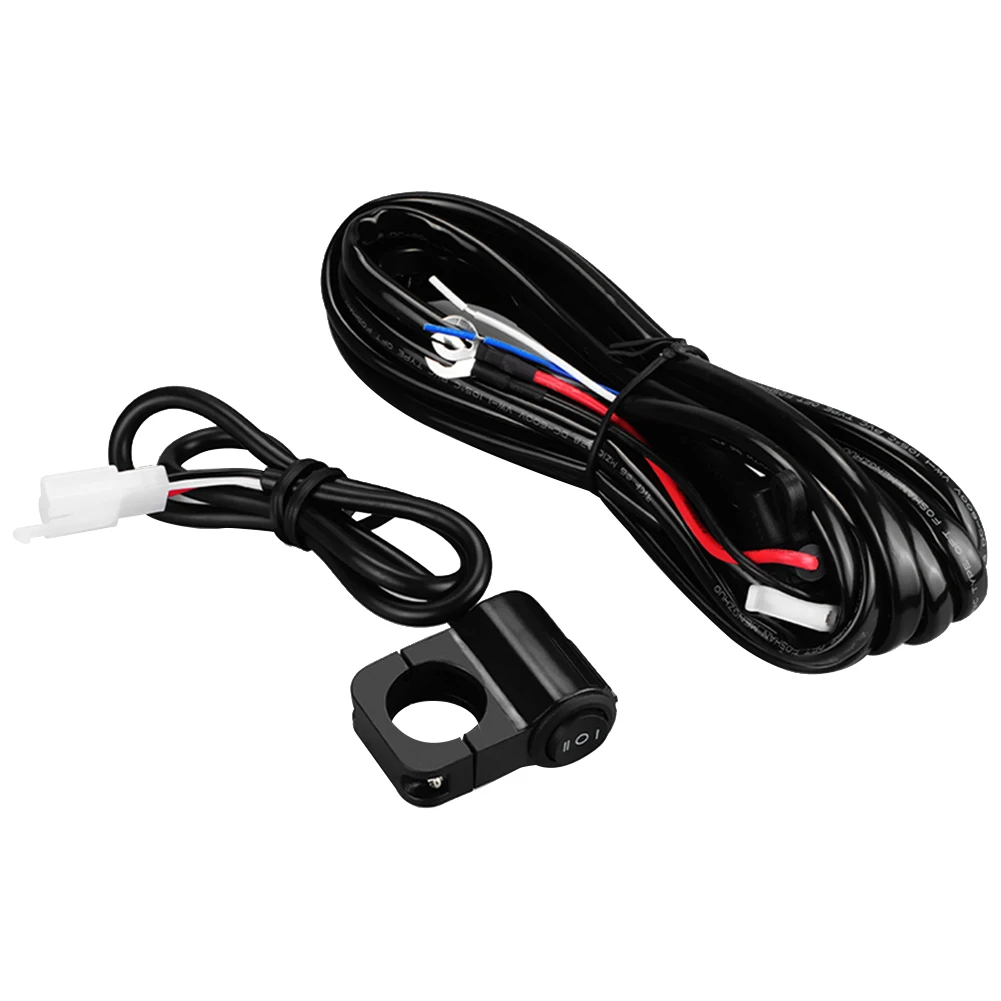 DC 12V Motorcycle LED Spotlight Wire Relay Loom Cable Harness for