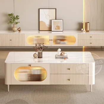 Tavolino da Caffè Moderno Nordico, Decorazione di Lusso per Soggiorno, Tavolino Minimalista Estetico, Mesa Auxiliar, Arredamento per la Casa