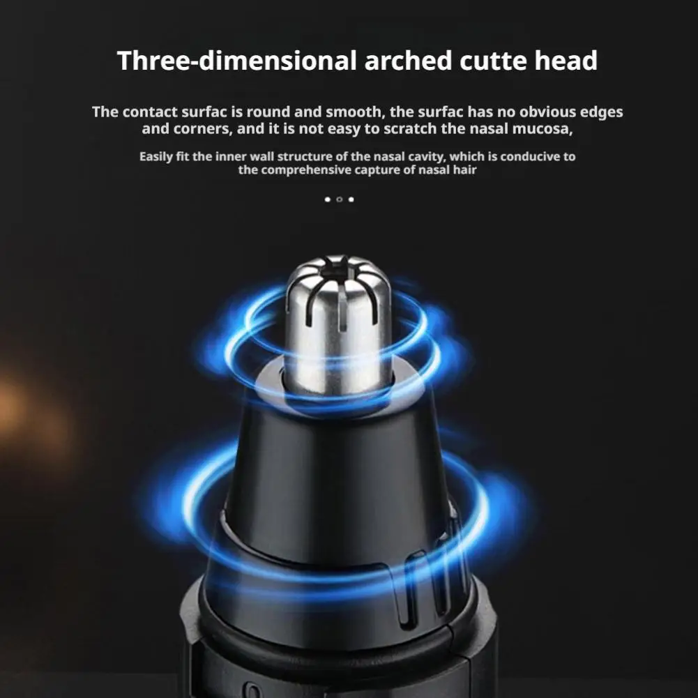 360 °   회전식 전기 코털 트리머 안전하게 코를 다치지 않음 머리카락 막히지 않음 코털 면도 전기 눈썹 트리머