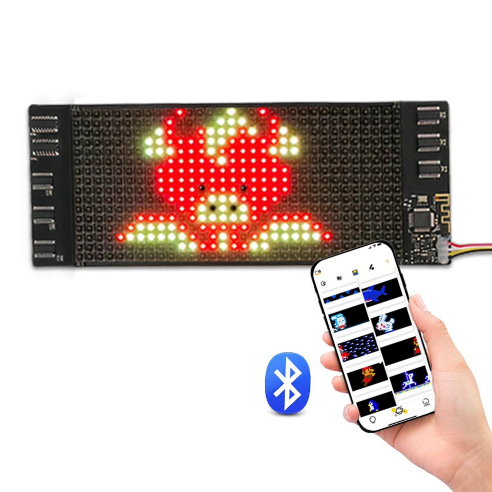 LED Flexible Display LED Matrix Screen Sign Bluetooth Scrolling Message  Board Various Languages App Control Animation Picture - AliExpress