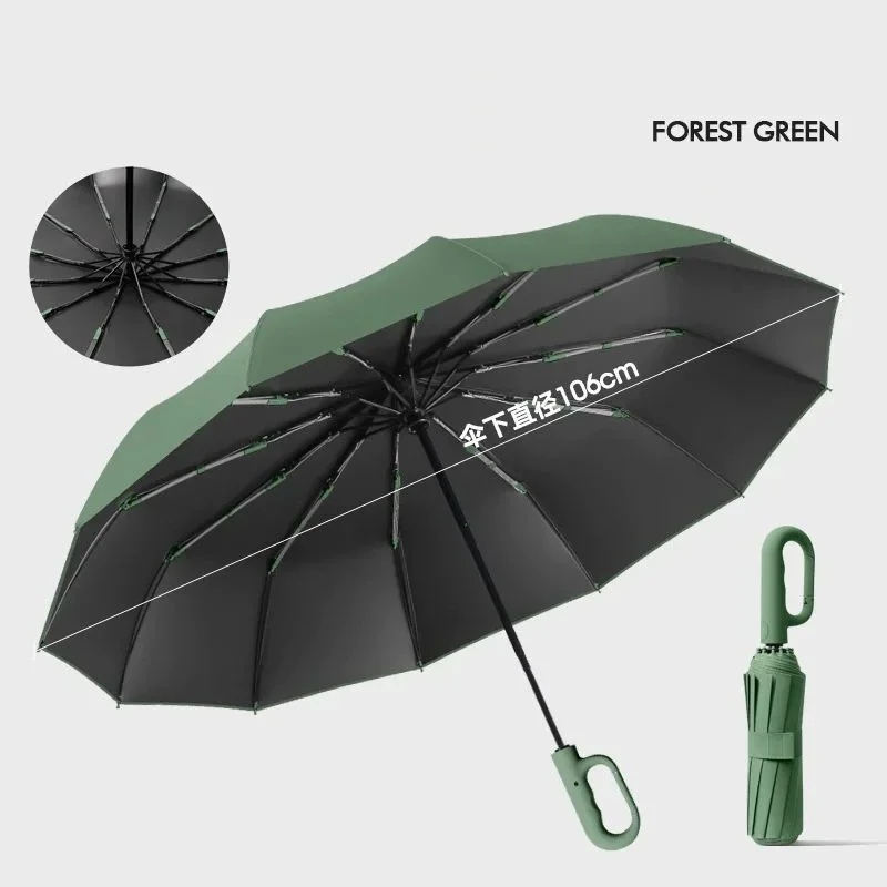 Parapluie extra large 48 anneaux résistant au vent - automatique pliant pour homme et femme