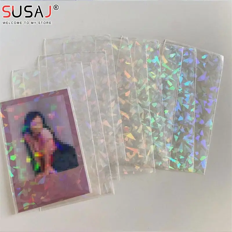 

10pcs/pack 65*90MM Little Stars Laser Flashing Card Sleeves Protector For YGO Cards Holder Holographic Foil Protective Film