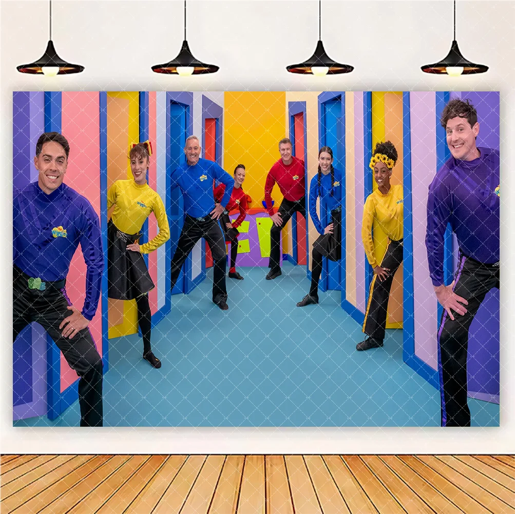 Die Wiggles Thema Hintergrund Frühe Bildung Musik Party Dekorationen Kinder Geburtstag Liefert Baby Dusche Requisiten Booth Foto Studio – Detail 3
