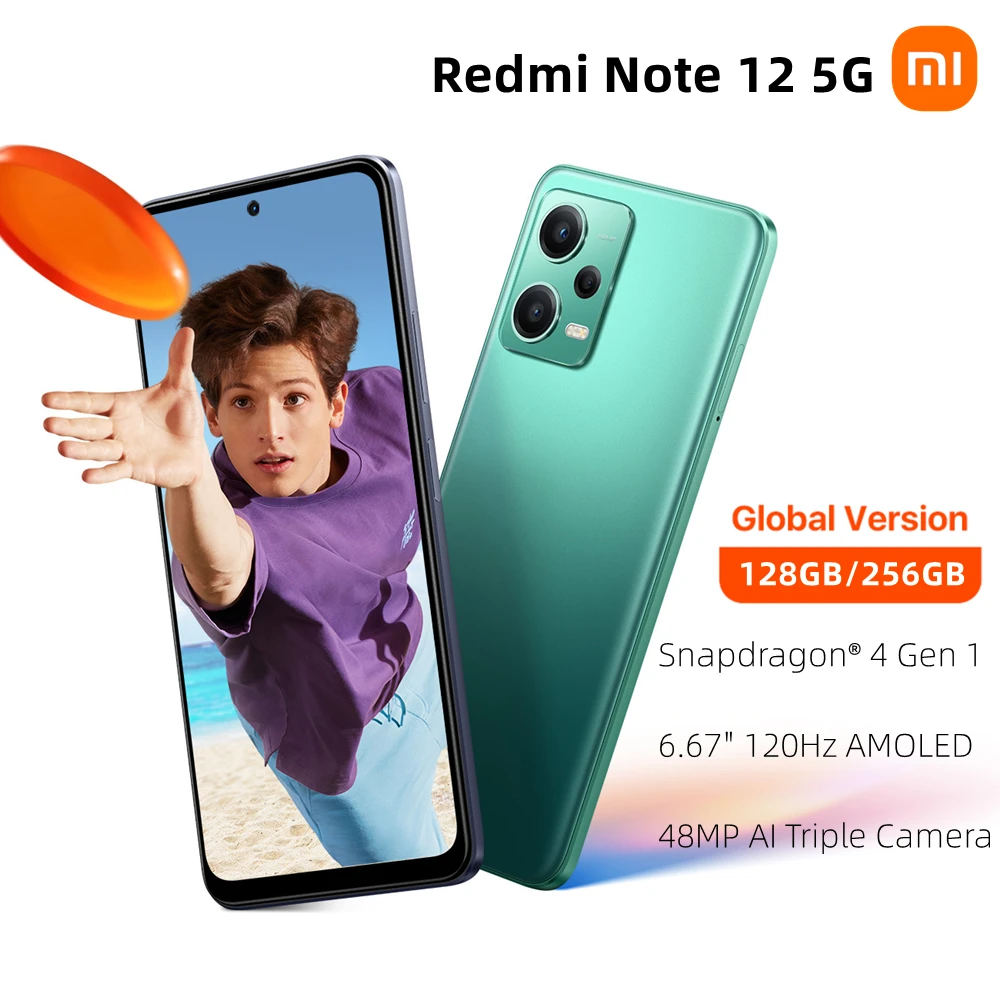 Xiaomi - Redmi Note 12 5G SmartPhone,NFC,6GB/128GB, 6.67 ”amoed FHD +,  Snapdragon® 4, 33W fast Charge, 5000 mAh,Global Edition - AliExpress