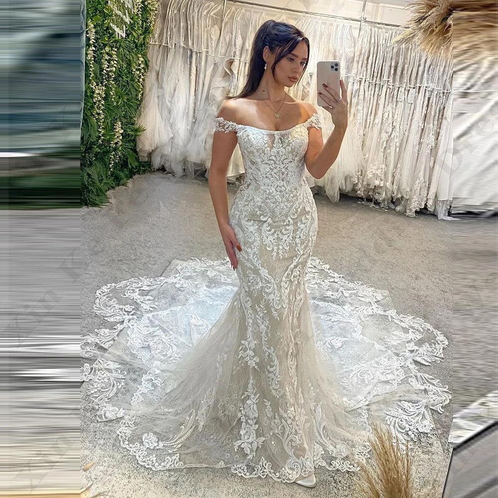 Charming High Fork Bohemian Sleeveless Sweetheart Mopping Wedding Dresses Off Shoulder Appliques Lace Bridal Gowns Boho Backless
