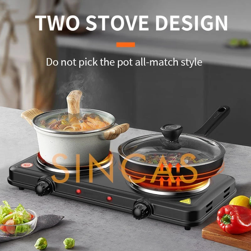 2000W Electric Stove Household Induction Cooker Multifunction Electric Heating Stove Adjustable Temperature Fast Burning Cooker
