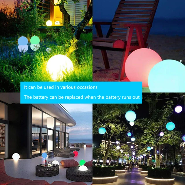 Lampe Solaire Flottante Globe Solaire À LED Étanche, Boule Lumineuse, Lampe  De Nuit À Del Changeante De Couleur Extérieure, Décor De Fête pour Piscine,Mariage,Plage,Jardin,Pelouse,Sentier  : : Luminaires et Éclairage