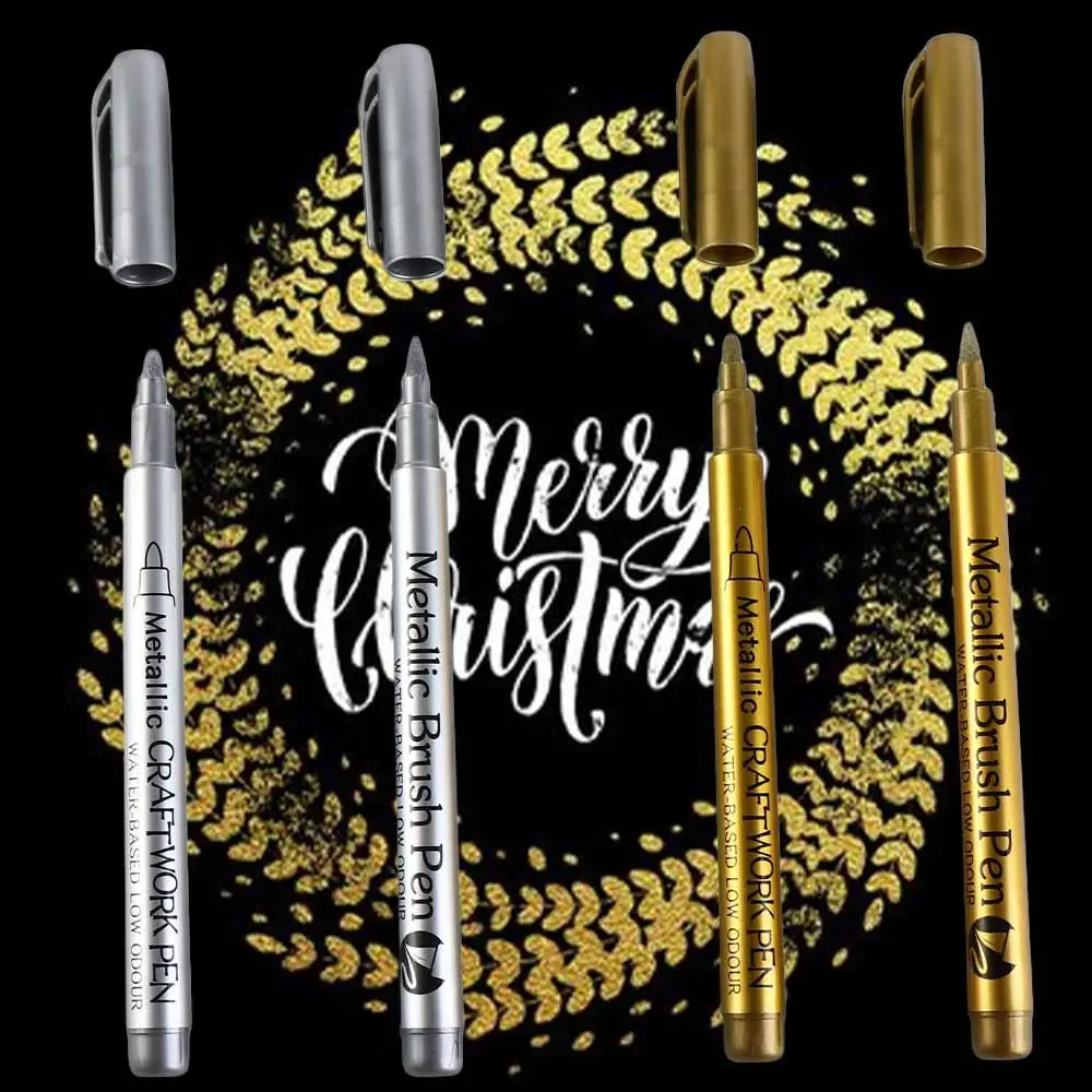 잉크는 반짝이는 금속성 마커 펜으로 오래 지속되며 퇴색하지 않습니다. 페인트 마커 펜은 영구적인 방수 레진 몰드 펜입니다.