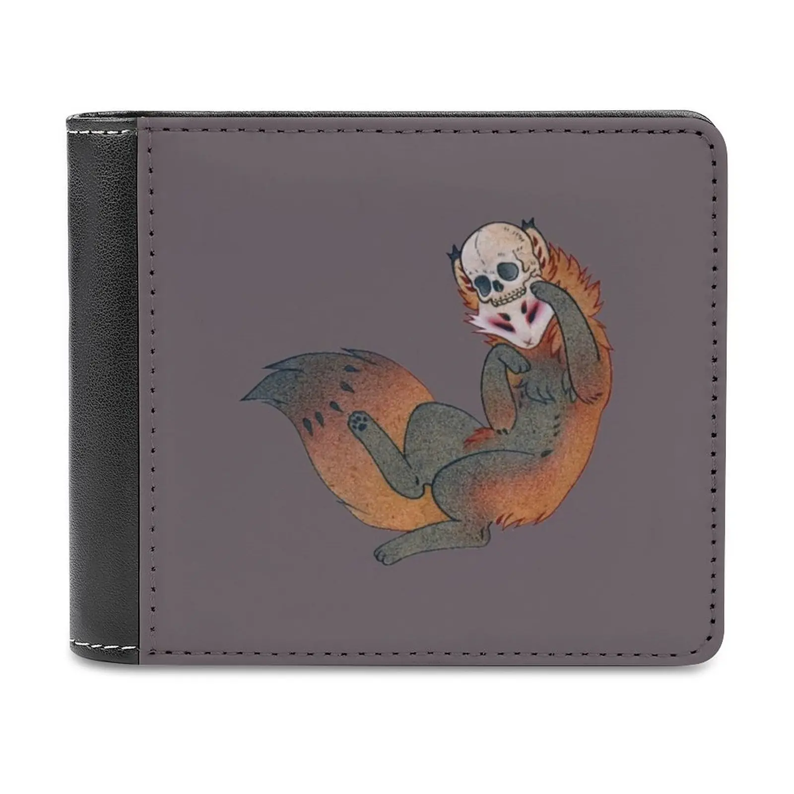 

Кошелек The Mischief Maker-Yokai мужской кожаный, классический черный бумажник, кредитница, модный мужской кошелек с лисой, Yokai, Youkai Tea
